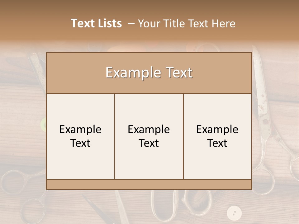 Wood Sew Design PowerPoint Template
