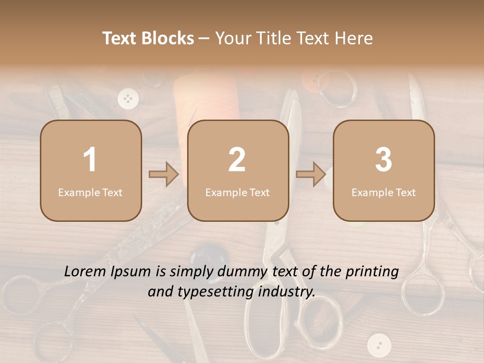 Wood Sew Design PowerPoint Template