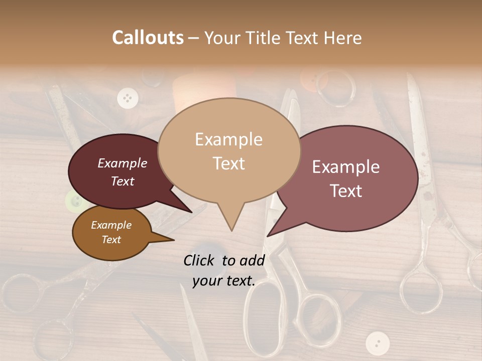 Wood Sew Design PowerPoint Template