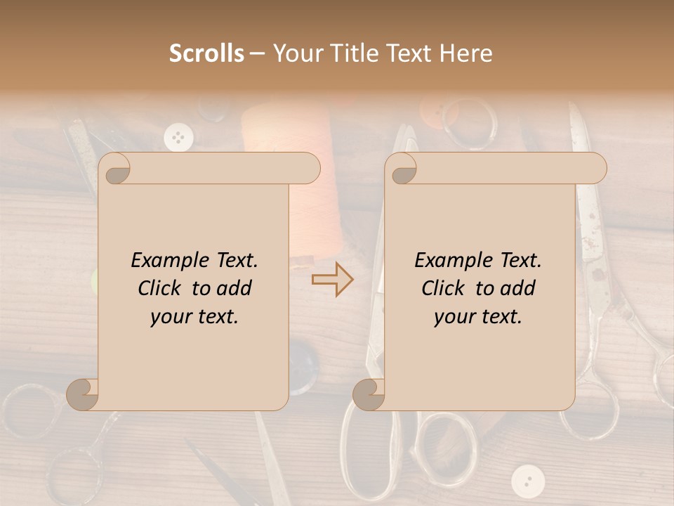 Wood Sew Design PowerPoint Template