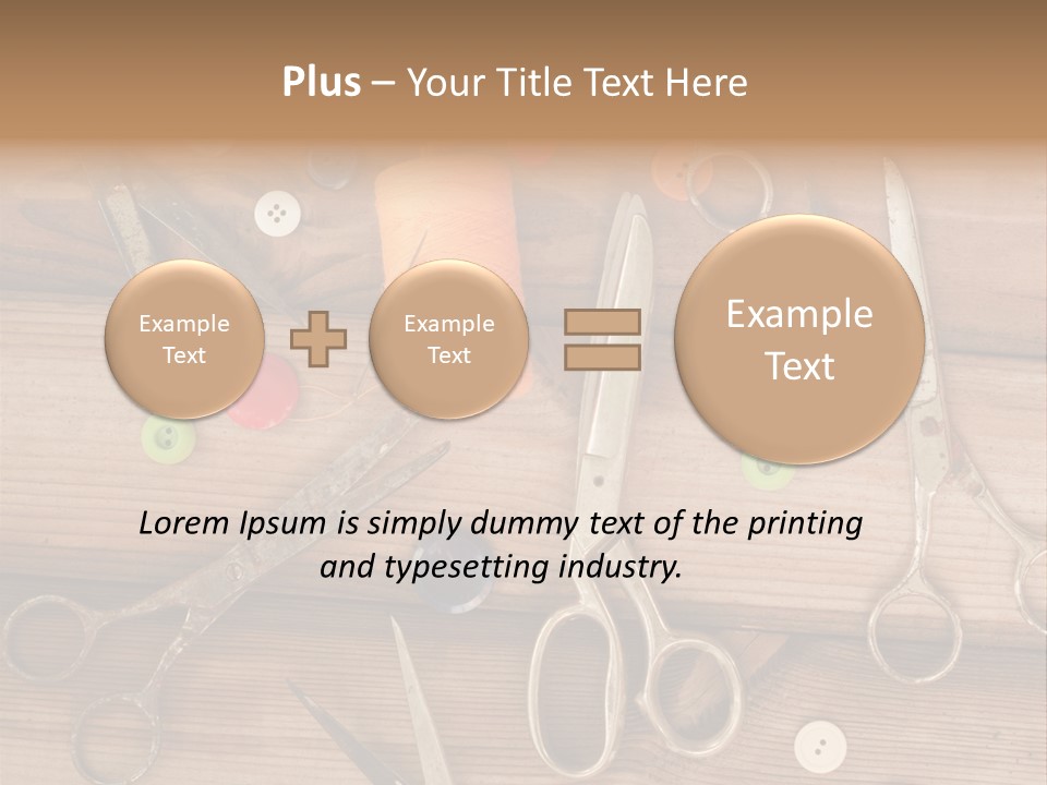 Wood Sew Design PowerPoint Template