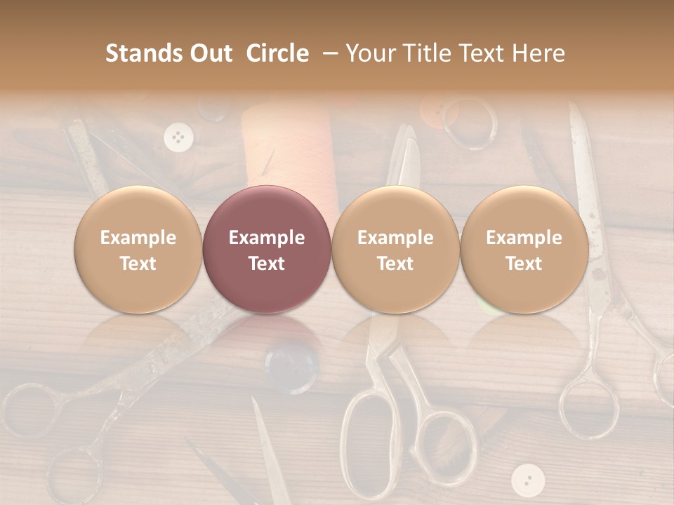 Wood Sew Design PowerPoint Template