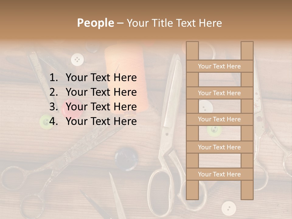 Wood Sew Design PowerPoint Template