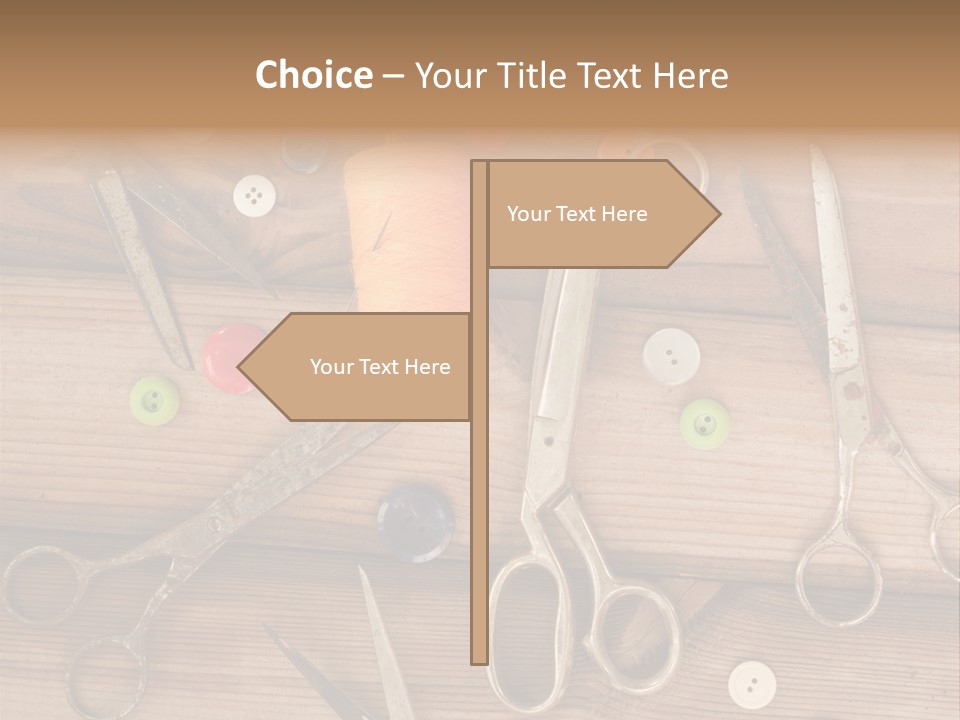 Wood Sew Design PowerPoint Template
