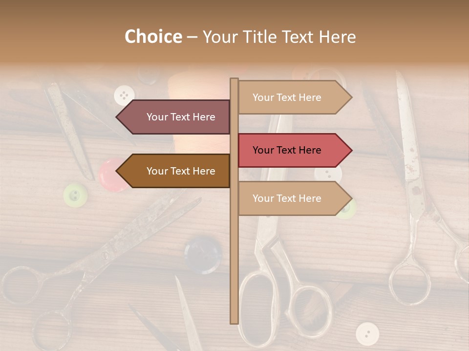 Wood Sew Design PowerPoint Template