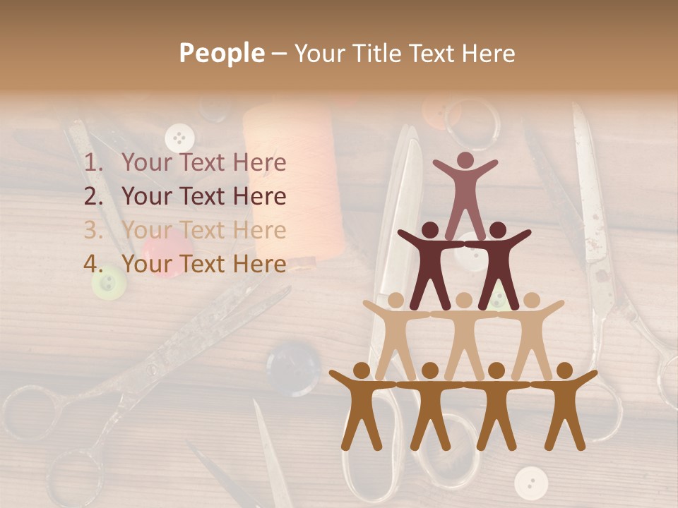 Wood Sew Design PowerPoint Template