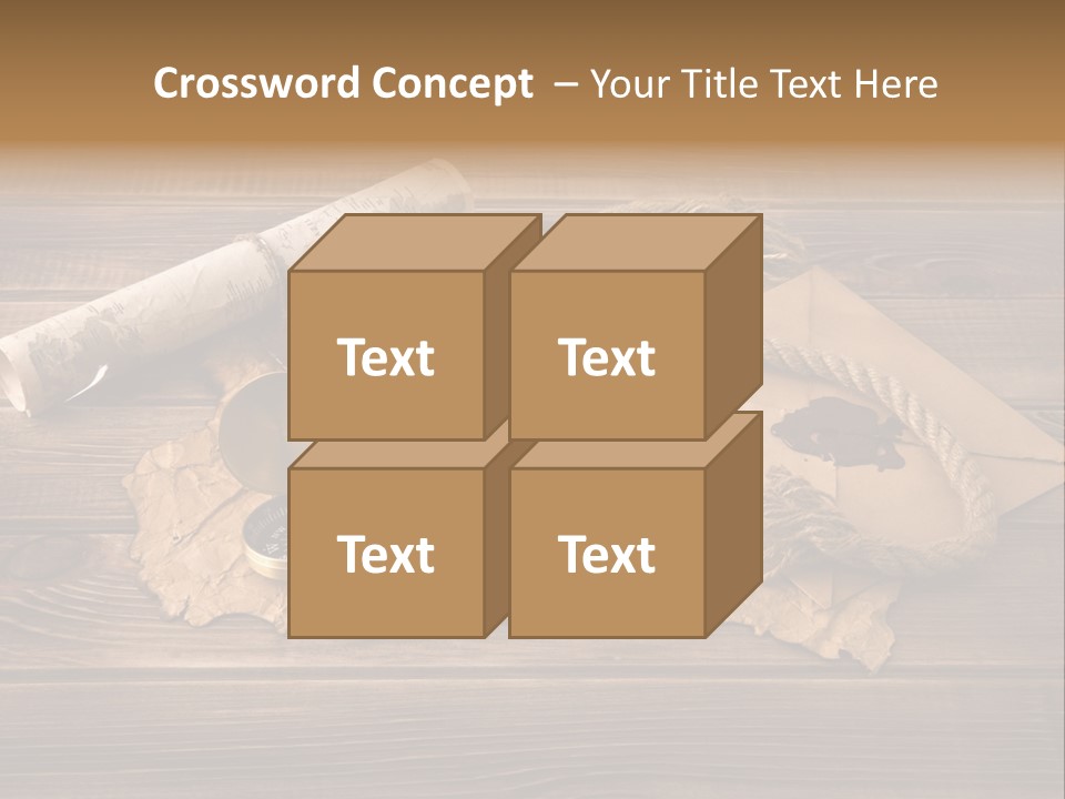 Linen Marina Compass PowerPoint Template