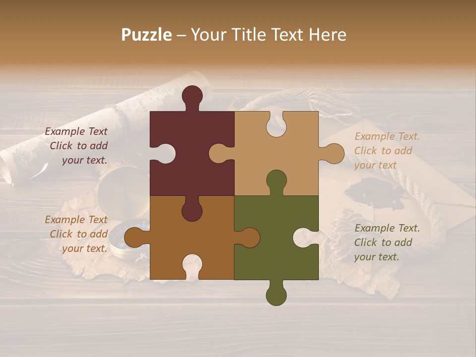 Linen Marina Compass PowerPoint Template