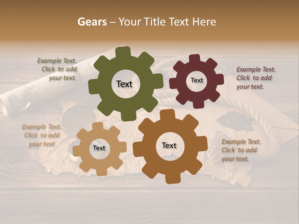 Linen Marina Compass PowerPoint Template