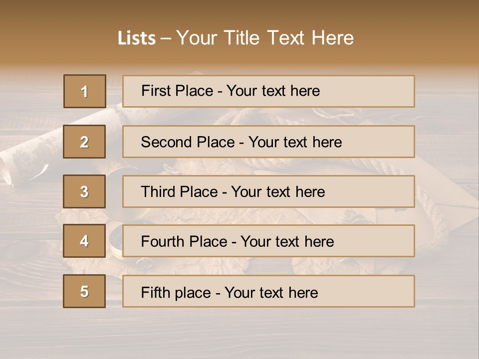 Linen Marina Compass PowerPoint Template