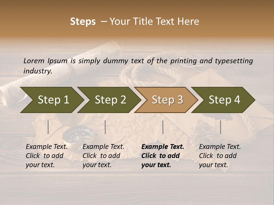 Linen Marina Compass PowerPoint Template
