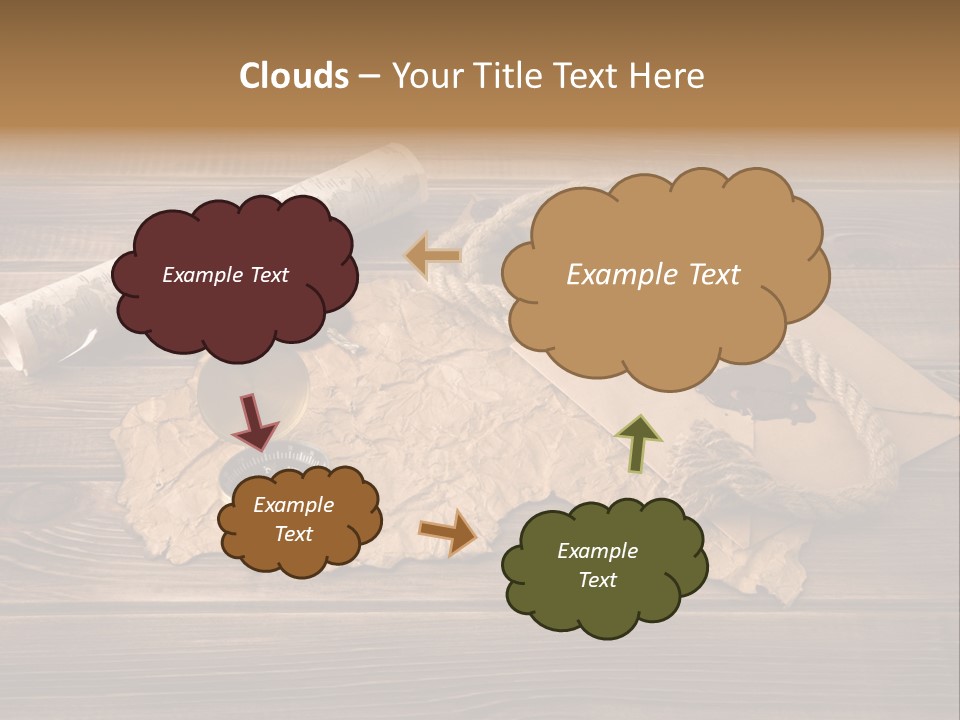Linen Marina Compass PowerPoint Template