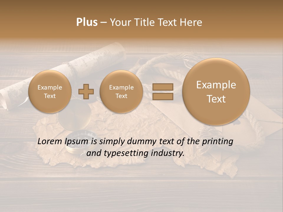 Linen Marina Compass PowerPoint Template