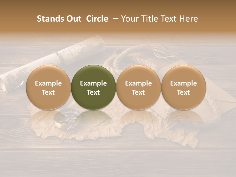 Linen Marina Compass PowerPoint Template