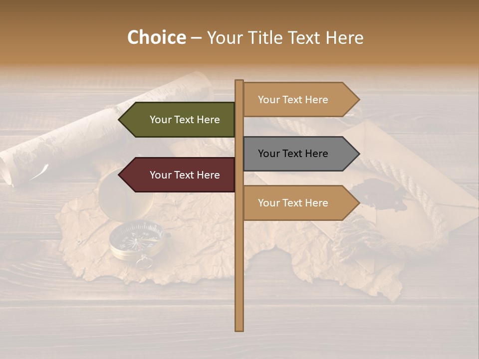 Linen Marina Compass PowerPoint Template