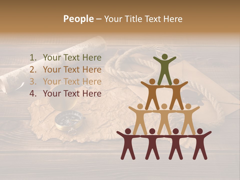 Linen Marina Compass PowerPoint Template