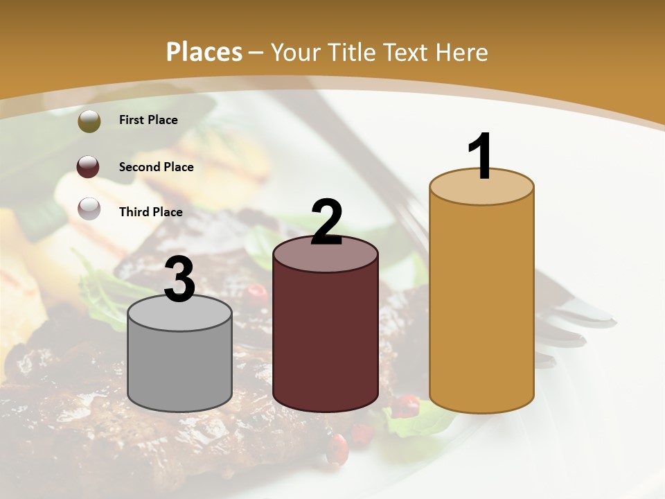 Fork Dish Steak PowerPoint Template