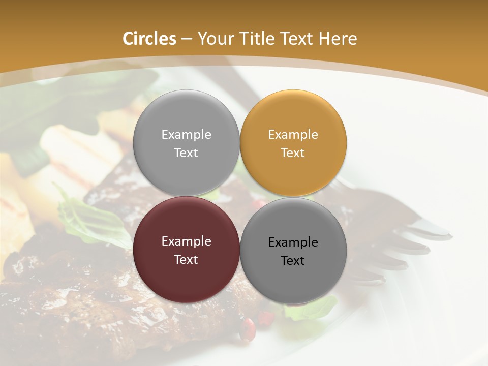 Fork Dish Steak PowerPoint Template