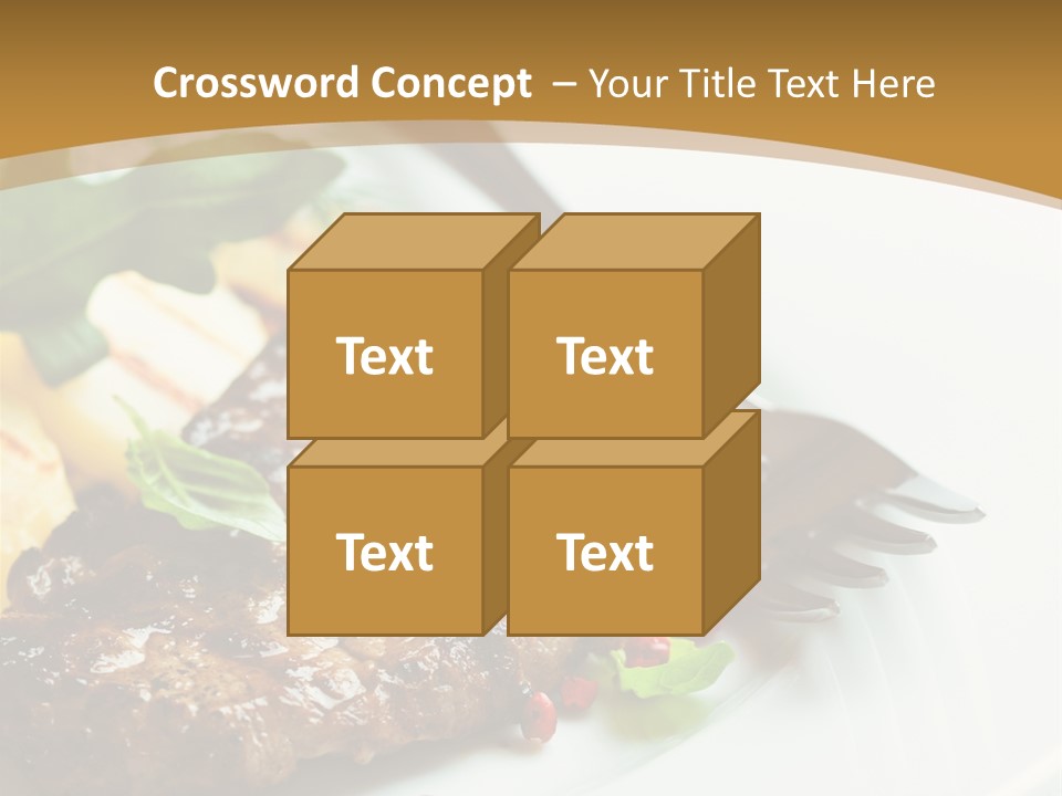Fork Dish Steak PowerPoint Template