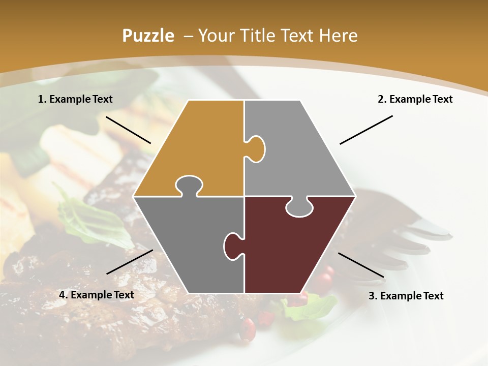 Fork Dish Steak PowerPoint Template