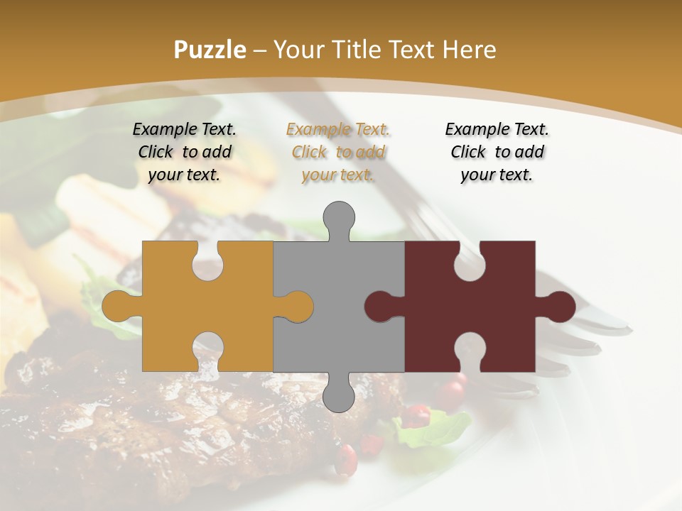 Fork Dish Steak PowerPoint Template