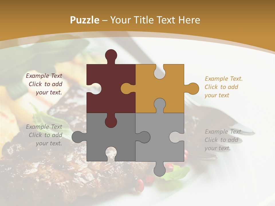 Fork Dish Steak PowerPoint Template