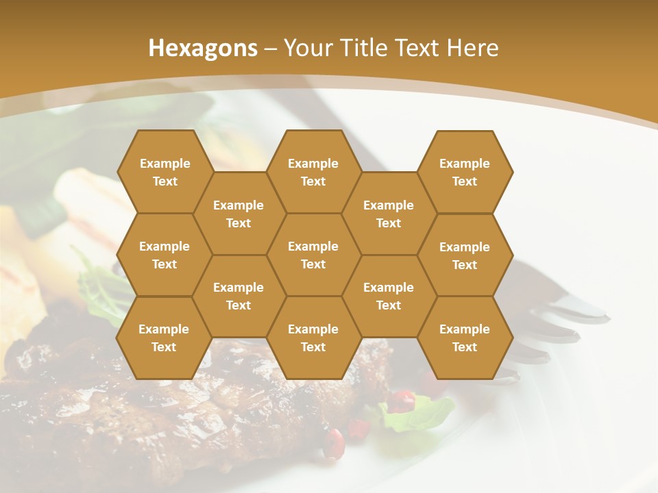 Fork Dish Steak PowerPoint Template