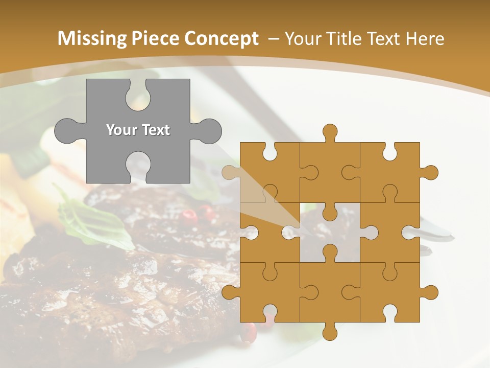 Fork Dish Steak PowerPoint Template