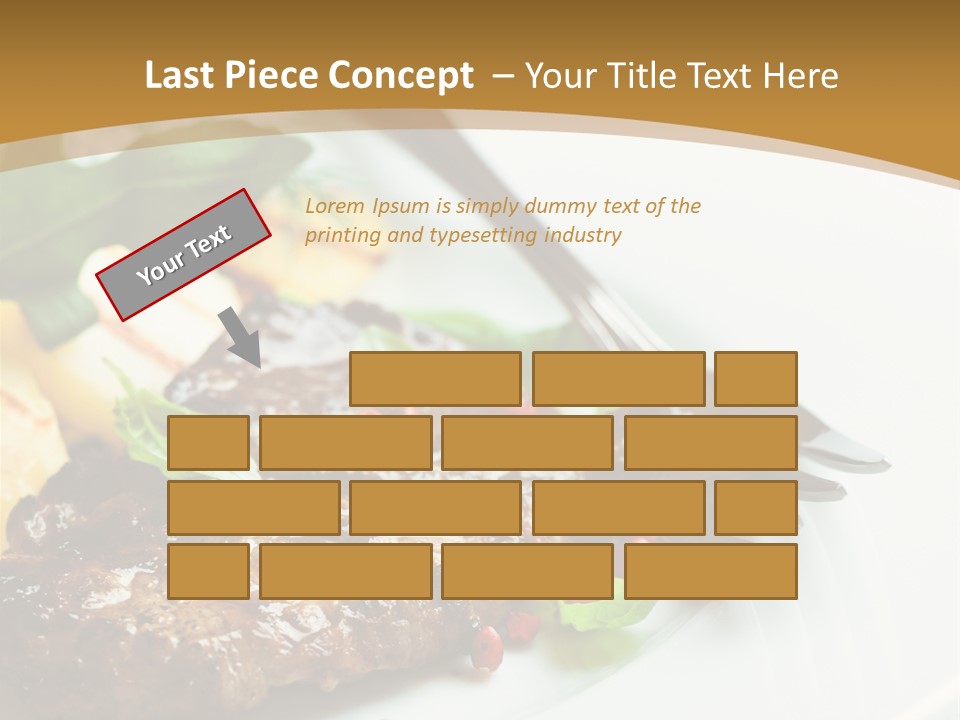 Fork Dish Steak PowerPoint Template