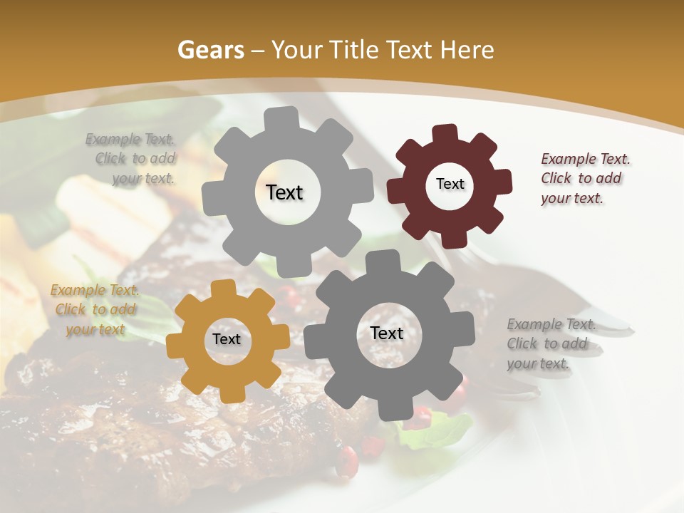 Fork Dish Steak PowerPoint Template