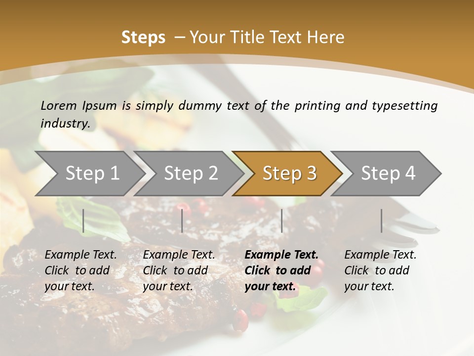 Fork Dish Steak PowerPoint Template