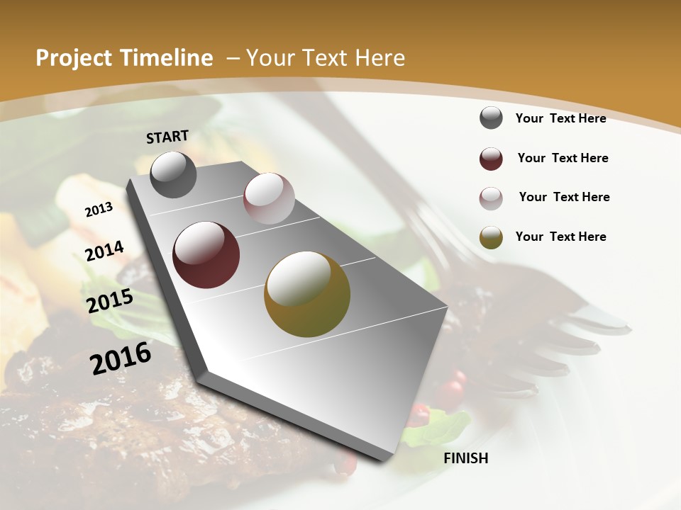 Fork Dish Steak PowerPoint Template