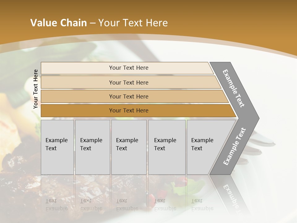 Fork Dish Steak PowerPoint Template