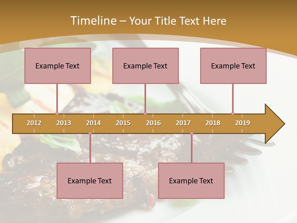 Fork Dish Steak PowerPoint Template