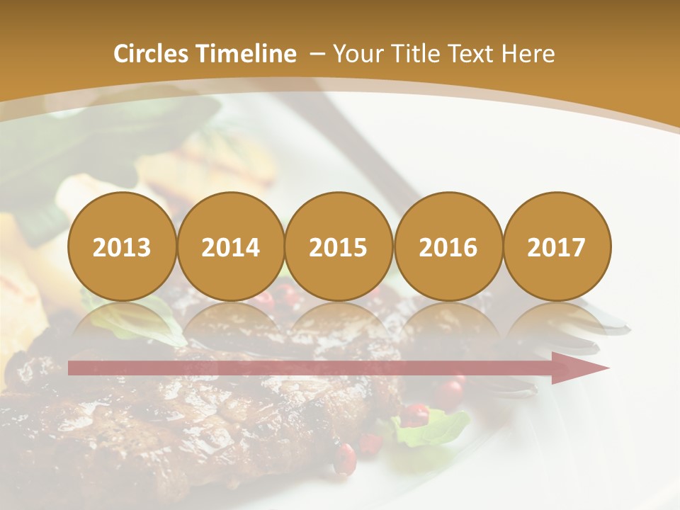 Fork Dish Steak PowerPoint Template