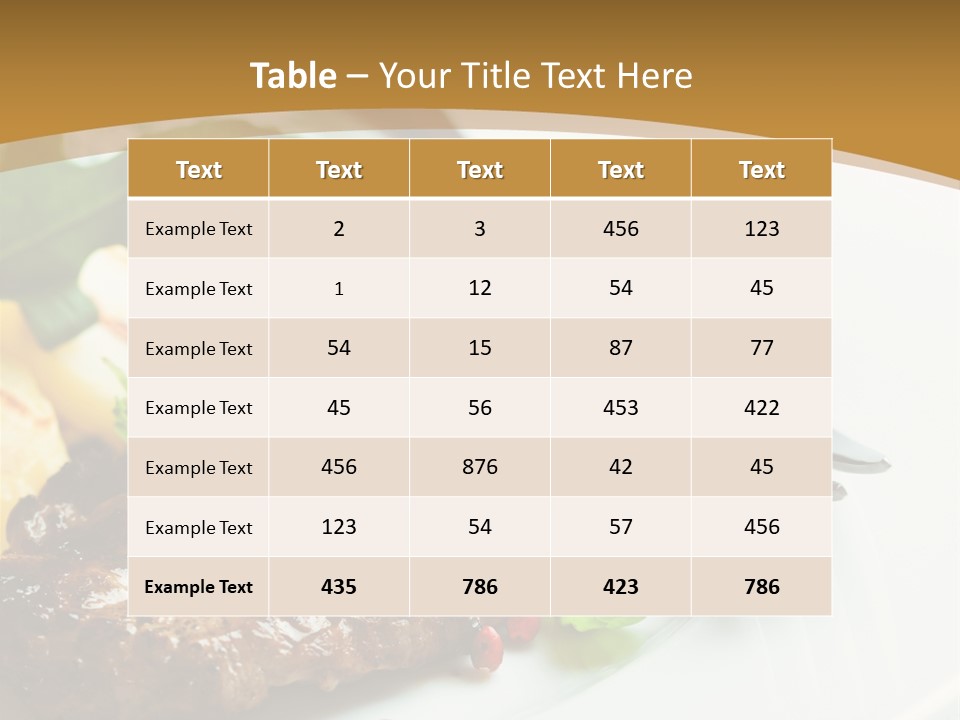 Fork Dish Steak PowerPoint Template