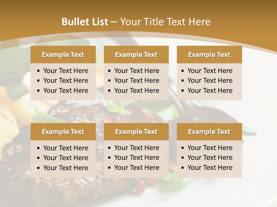 Fork Dish Steak PowerPoint Template