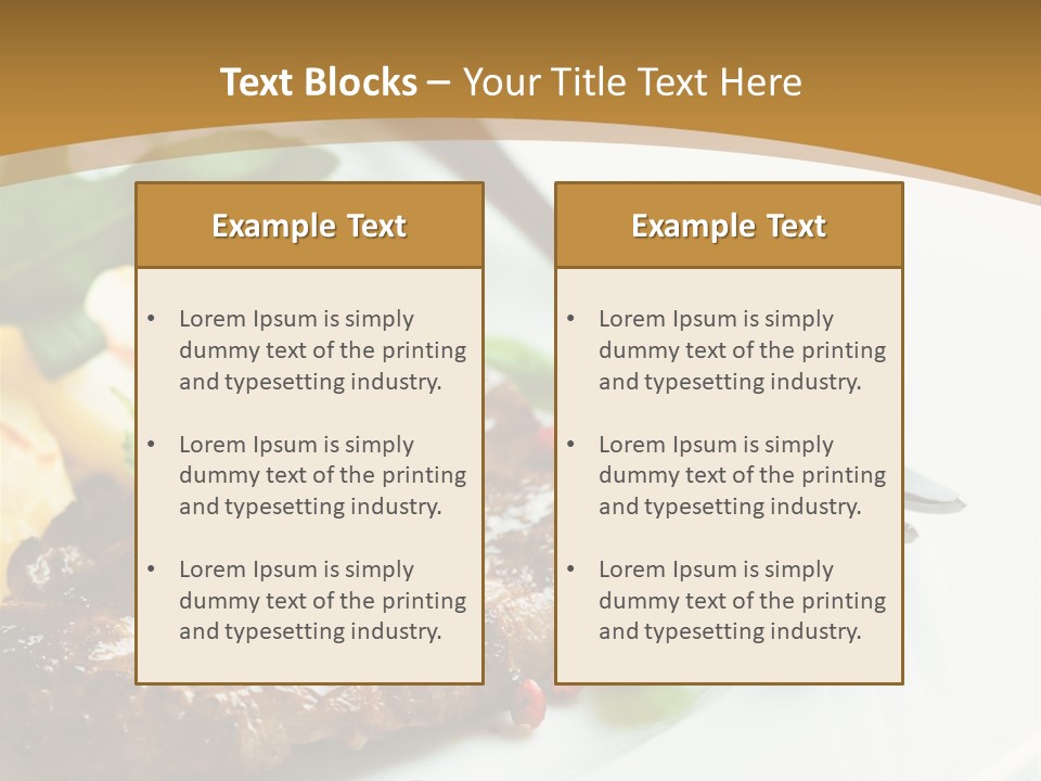 Fork Dish Steak PowerPoint Template