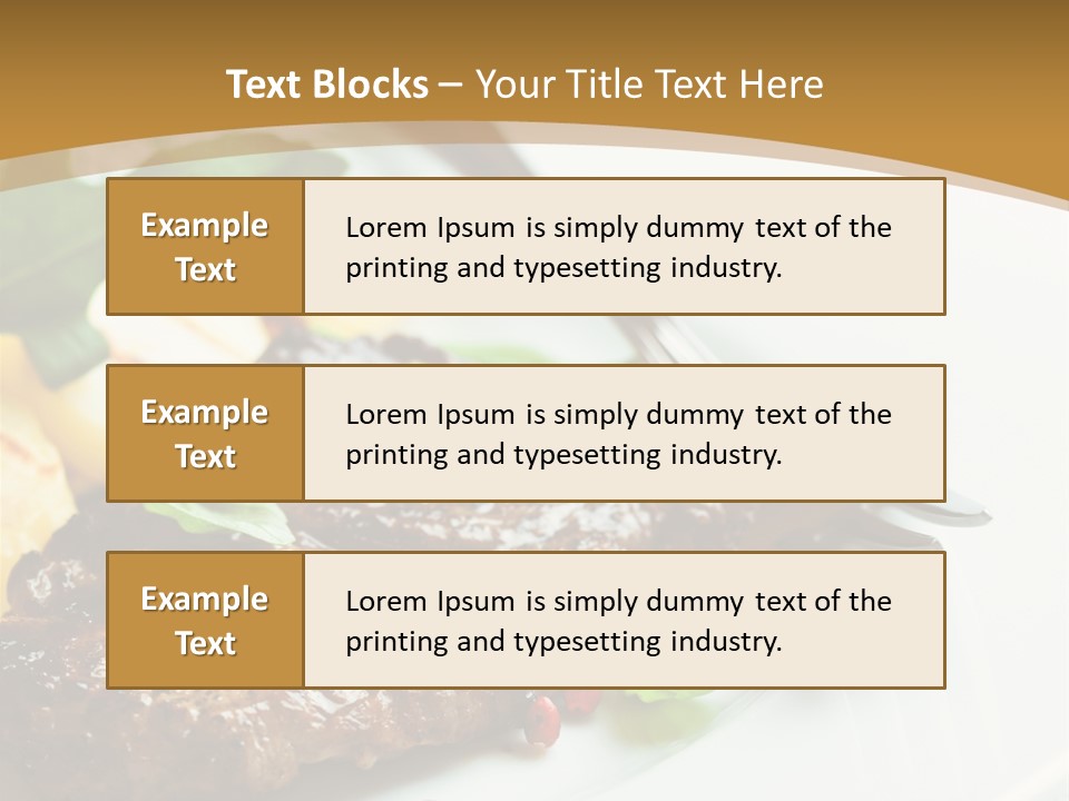 Fork Dish Steak PowerPoint Template