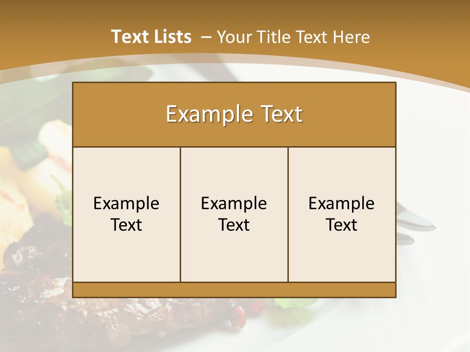 Fork Dish Steak PowerPoint Template