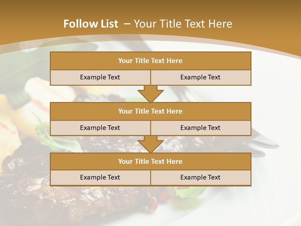 Fork Dish Steak PowerPoint Template