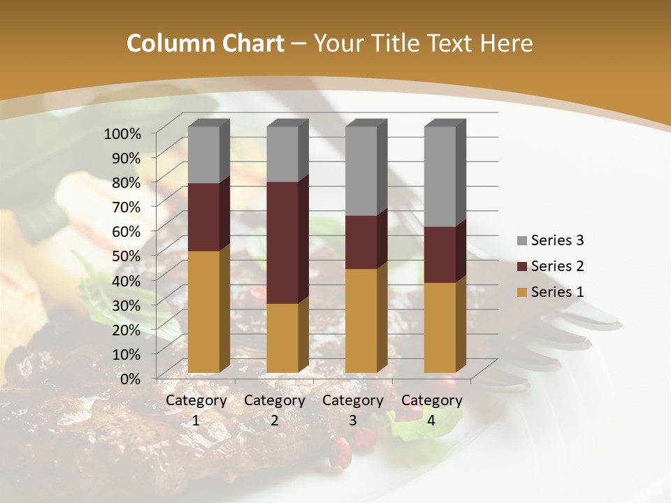 Fork Dish Steak PowerPoint Template