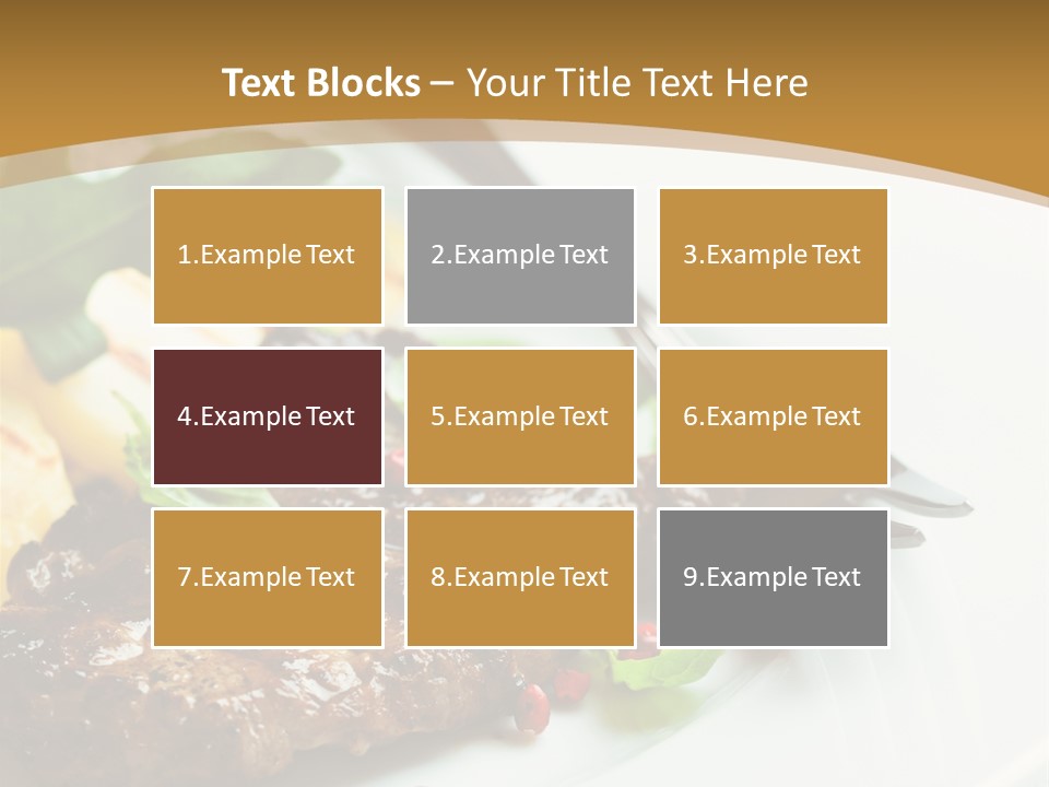 Fork Dish Steak PowerPoint Template