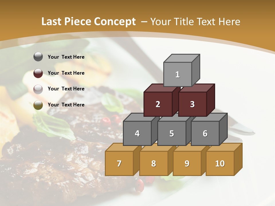 Fork Dish Steak PowerPoint Template