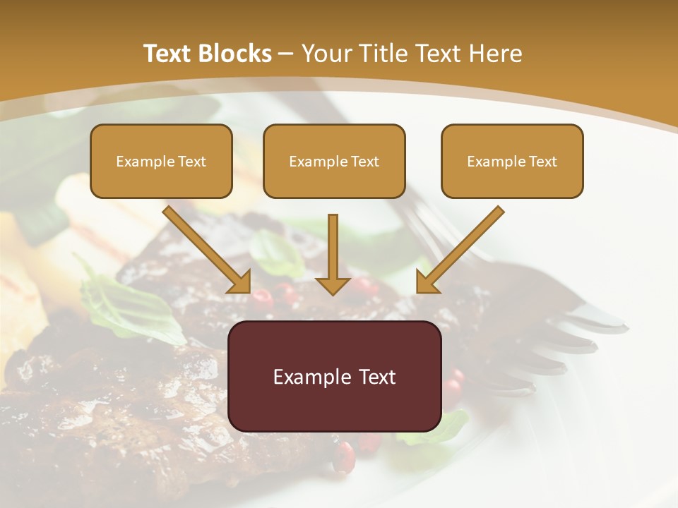 Fork Dish Steak PowerPoint Template
