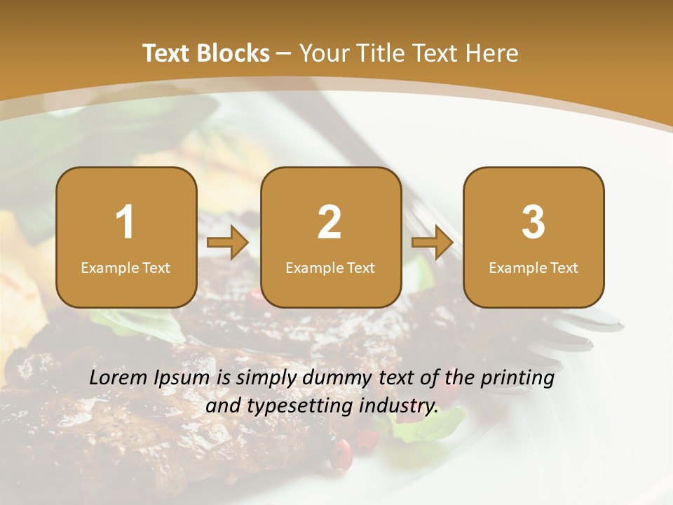 Fork Dish Steak PowerPoint Template