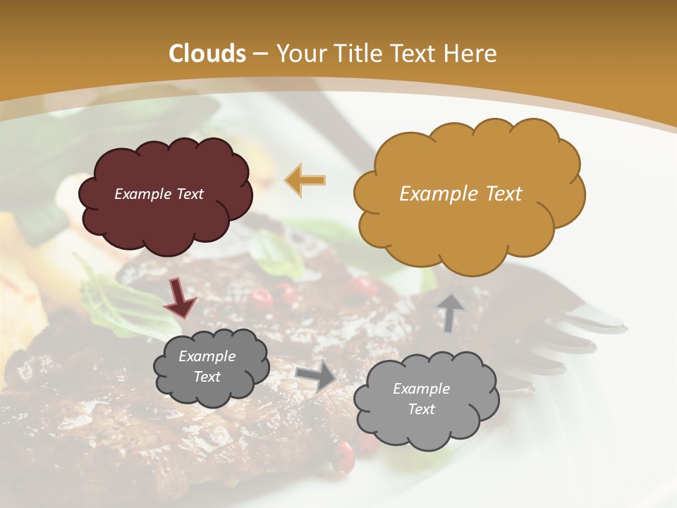 Fork Dish Steak PowerPoint Template