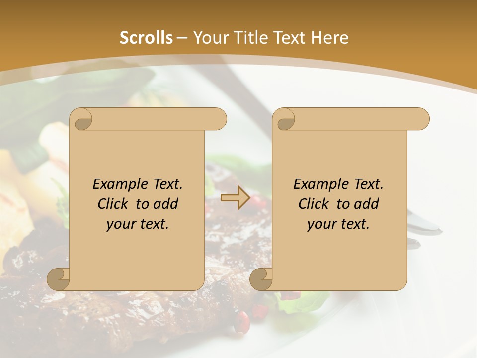 Fork Dish Steak PowerPoint Template