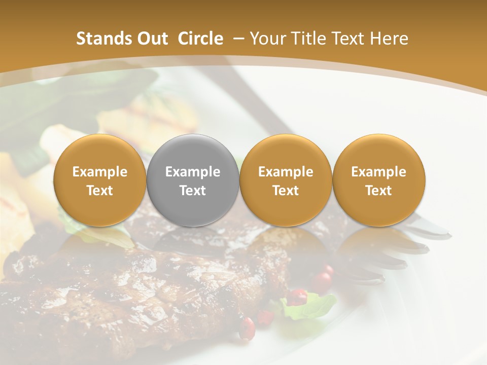 Fork Dish Steak PowerPoint Template