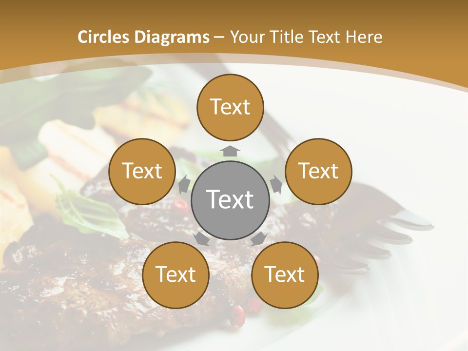 Fork Dish Steak PowerPoint Template